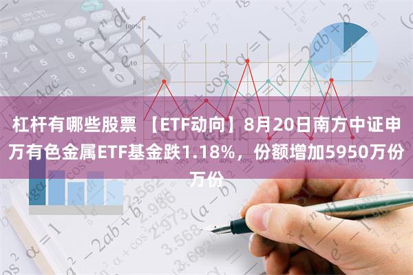 杠杆有哪些股票 【ETF动向】8月20日南方中证申万有色金属ETF基金跌1.18%，份额增加5950万份