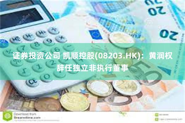 证券投资公司 凯顺控股(08203.HK)：黄润权辞任独